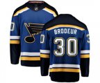 St. Louis Blues #30 Martin Brodeur Fanatics Branded Royal Blue Home Breakaway NHL Jersey