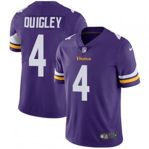 Minnesota Vikings #4 Ryan Quigley Purple Team Color Vapor Untouchable Limited Player NFL Jersey