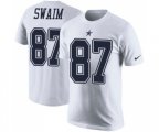 Dallas Cowboys #87 Geoff Swaim White Rush Pride Name & Number T-Shirt
