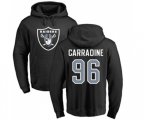 Oakland Raiders #96 Cornellius Carradine Black Name & Number Logo Pullover Hoodie