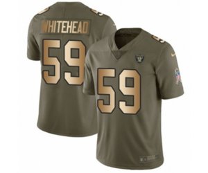 Oakland Raiders #59 Tahir Whitehead Limited Olive Gold 2017 Salute to Service NFL Jersey