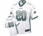 Philadelphia Eagles #20 Brian Dawkins Limited White Drift Fashion Football Jersey