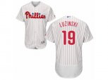 Philadelphia Phillies #19 Greg Luzinski White Red Strip Flexbase Authentic Collection MLB Jersey