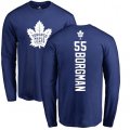 Toronto Maple Leafs #55 Andreas Borgman Royal Blue Backer Long Sleeve T-Shirt