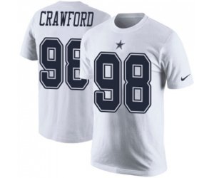 Dallas Cowboys #98 Tyrone Crawford White Rush Pride Name & Number T-Shirt
