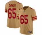 San Francisco 49ers #65 Joshua Garnett Limited Gold Inverted Legend Football Jersey