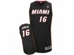 Miami Heat #16 James Johnson Authentic Black Road NBA Jersey