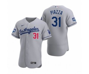 Los Angeles Dodgers Mike Piazza Gray 2020 World Series Champions Road Authentic Jersey