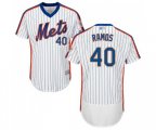 New York Mets #40 Wilson Ramos White Alternate Flex Base Authentic Collection Baseball Jersey