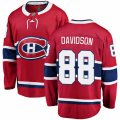 Montreal Canadiens #88 Brandon Davidson Authentic Red Home Fanatics Branded Breakaway NHL Jersey
