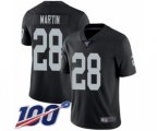 Oakland Raiders #28 Doug Martin Black Team Color Vapor Untouchable Limited Player 100th Season Football Jersey