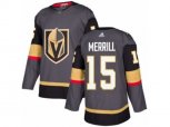 Vegas Golden Knights #15 Jon Merrill Authentic Gray Home NHL Jersey