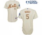 New York Mets #5 David Wright Replica Cream USMC Cool Base Baseball Jersey