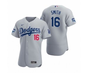 Los Angeles Dodgers Will Smith Gray 2020 World Series Champions Authentic Jersey