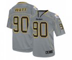 Pittsburgh Steelers #90 T. J. Watt Elite Lights Out Grey Football Jersey