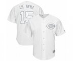 Cincinnati Reds #15 Nick Senzel Lil Senz Authentic White 2019 Players Weekend Baseball Jersey