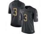New Orleans Saints #3 Bobby Hebert Limited Black 2016 Salute to Service NFL Jersey