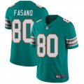 Miami Dolphins #80 Anthony Fasano Aqua Green Alternate Vapor Untouchable Limited Player NFL Jersey