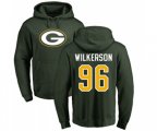 Green Bay Packers #96 Muhammad Wilkerson Green Name & Number Logo Pullover Hoodie
