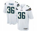 Los Angeles Chargers #36 Roderic Teamer Game White Football Jersey