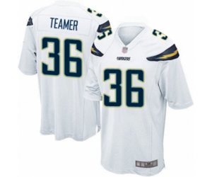 Los Angeles Chargers #36 Roderic Teamer Game White Football Jersey