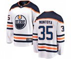 Edmonton Oilers #35 Al Montoya Authentic White Away Fanatics Branded Breakaway NHL Jersey