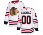 Chicago Blackhawks #00 Clark Griswold Authentic White Away NHL Jersey
