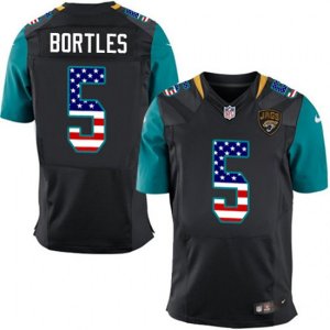 Jacksonville Jaguars #5 Blake Bortles Elite Black Alternate USA Flag Fashion NFL Jersey