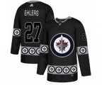 Winnipeg Jets #27 Nikolaj Ehlers Authentic Black Team Logo Fashion NHL Jersey