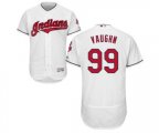 Cleveland Indians #99 Ricky Vaughn White Home Flex Base Authentic Collection Baseball Jersey
