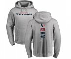 Houston Texans #29 Andre Hal Ash Backer Pullover Hoodie