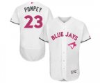 Toronto Blue Jays #23 Dalton Pompey Authentic White 2016 Mother's Day Fashion Flex Base Baseball Jersey