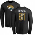 Jacksonville Jaguars #81 Mychal Rivera Black Name & Number Logo Long Sleeve T-Shirt