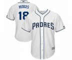 San Diego Padres #18 Austin Hedges Replica White Home Cool Base MLB Jersey