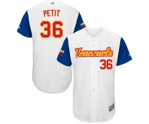 Venezuela Baseball #36 Yusmeiro Petit White 2017 World Baseball Classic Authentic Team Jersey
