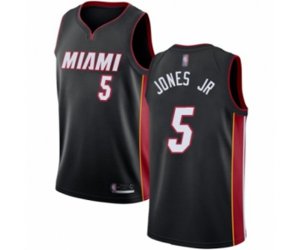 Miami Heat #5 Derrick Jones Jr Swingman Black Basketball Jersey - Icon Edition
