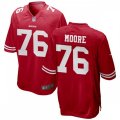 San Francisco 49ers #76 Jaylon Moore Nike Scarlet Vapor Limited Player Jersey