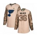 St. Louis Blues #36 Nathan Walker Authentic Camo Veterans Day Practice Hockey Jersey