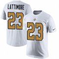 New Orleans Saints #23 Marshon Lattimore White Rush Pride Name & Number T-Shirt