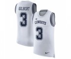 Dallas Cowboys #3 Garrett Gilbert White Men's Stitched NFL Limited Rush Tank Top Jersey