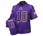 Minnesota Vikings #10 Fran Tarkenton Elite Purple Drift Fashion Football Jersey