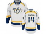 Nashville Predators #14 Mattias Ekholm Authentic White Away NHL Jersey