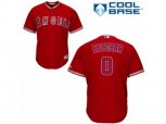 Los Angeles Angels of Anaheim #0 Yunel Escobar Replica Red Alternate Cool Base MLB Jersey