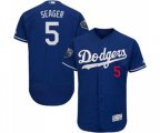 Los Angeles Dodgers #5 Corey Seager Royal Blue Flexbase Authentic Collection Baseball Jersey