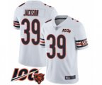 Chicago Bears #39 Eddie Jackson White Vapor Untouchable Limited Player 100th Season Football Jersey