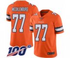 Denver Broncos #77 Karl Mecklenburg Limited Orange Rush Vapor Untouchable 100th Season Football Jersey