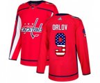 Washington Capitals #9 Dmitry Orlov Authentic Red USA Flag Fashion NHL Jersey