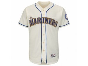 Seattle Mariners Majestic Alternate Blank Cream Flex Base Authentic Collection Team Jersey