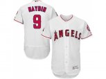 Los Angeles Angels Of Anaheim #9 Cameron Maybin White Flexbase Authentic Collection Stitched MLB Jersey