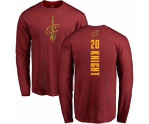 Cleveland Cavaliers #20 Brandon Knight Maroon Backer Long Sleeve T-Shirt